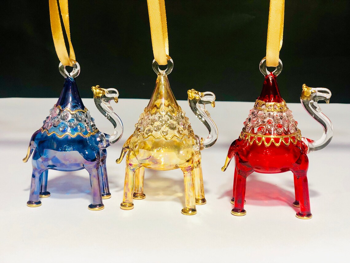 Egyptian hand blown glass camel ornament decorative by 14 k Etsy