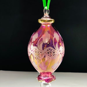 Egyptian hand blown glass Christmas ornament decorative by 14k gold(this price for only one single ornament)