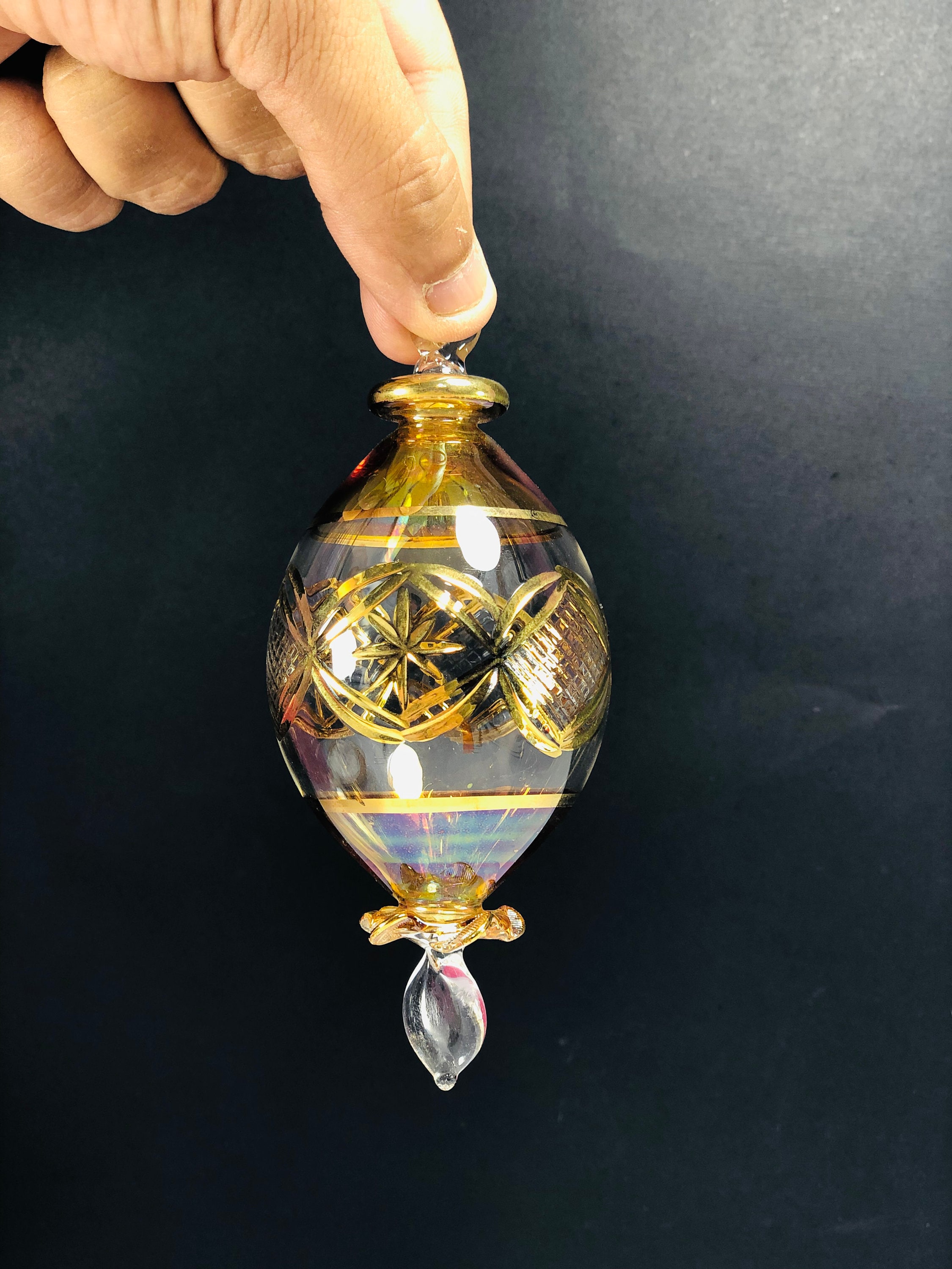 Egyptian Hand Blown Glass Christmas Ornaments Decorative by Etsy