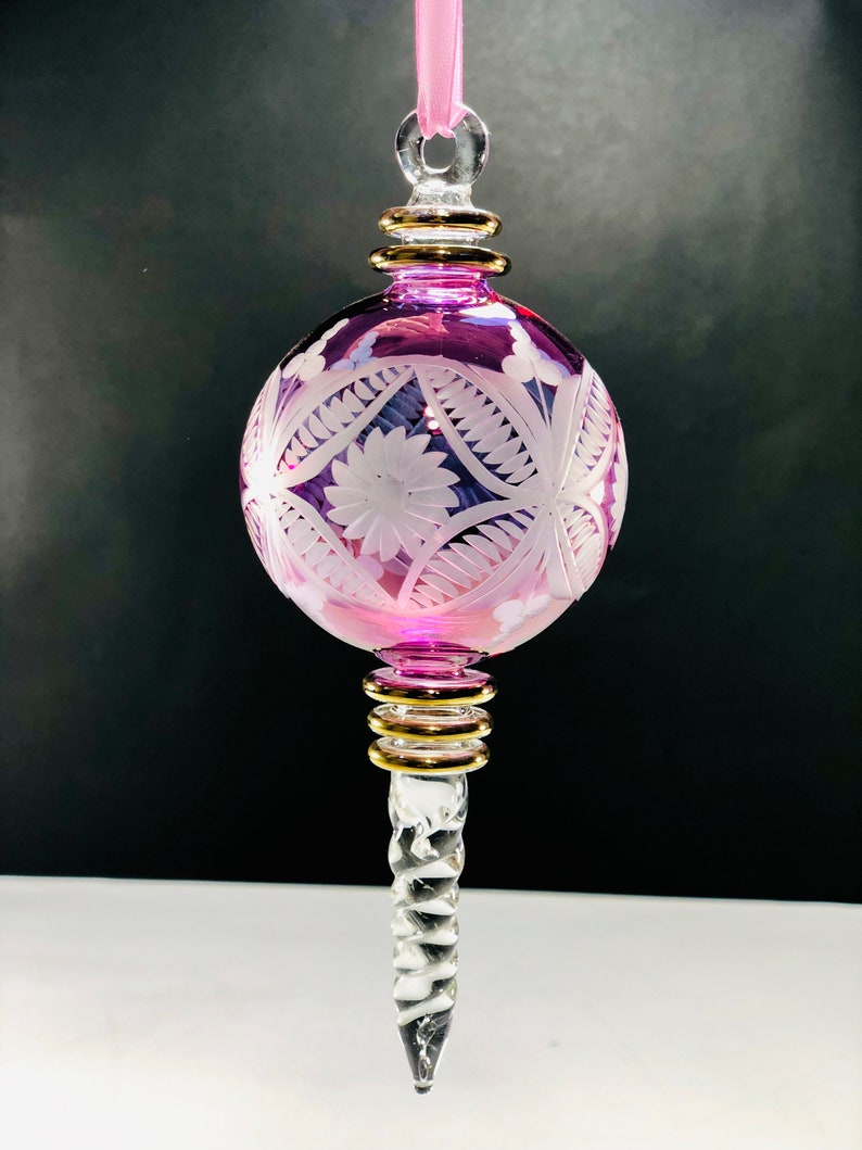 Egyptian Hand Blown Glass Christmas Ornament Decorative by 14k Etsy