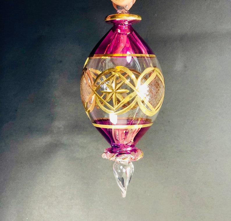 Egyptian Hand Blown Glass Christmas Ornaments Decorative by Etsy