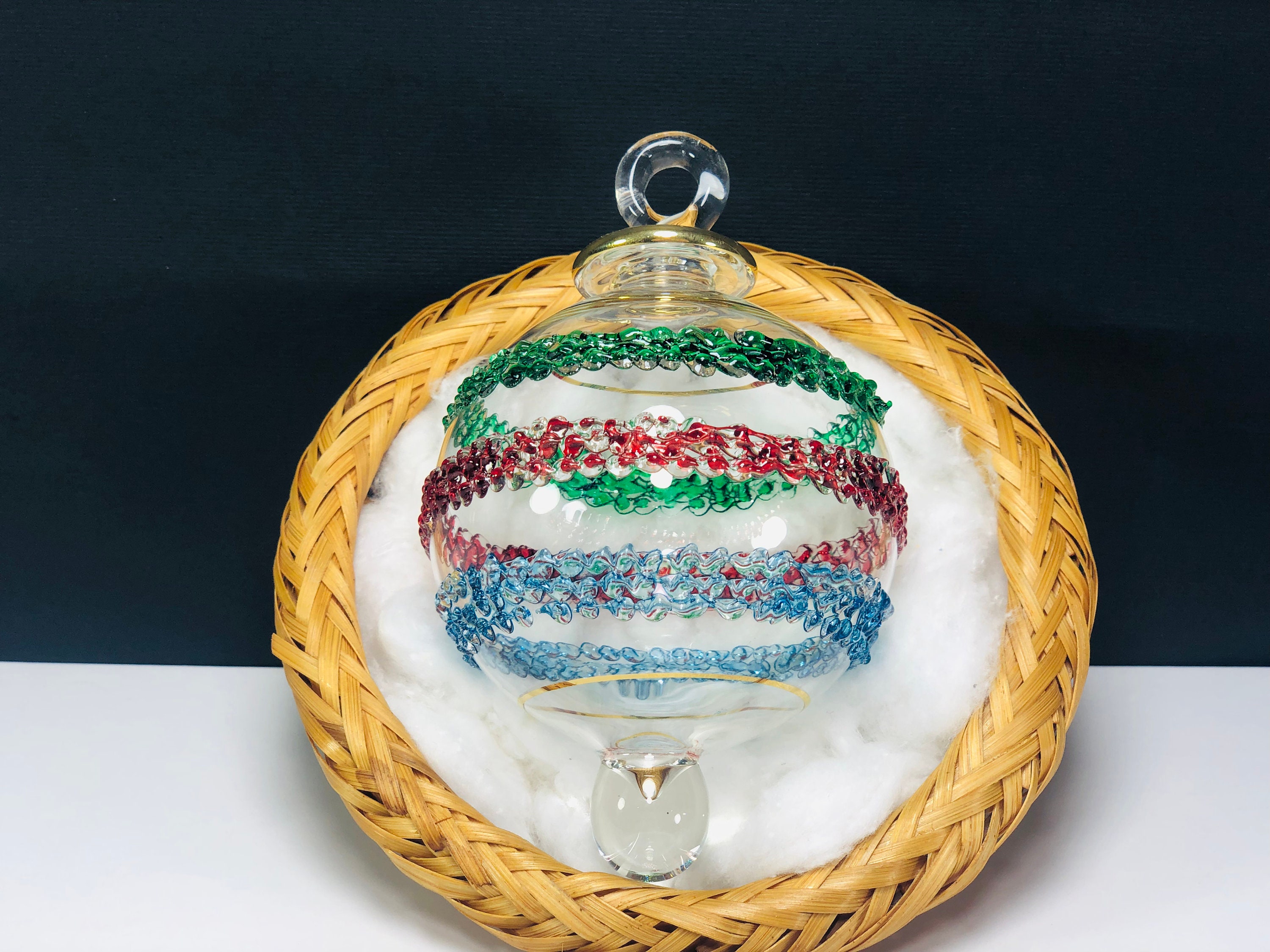 Egyptian Hand Blown Glass Christmas Ornament Decorative by Etsy UK