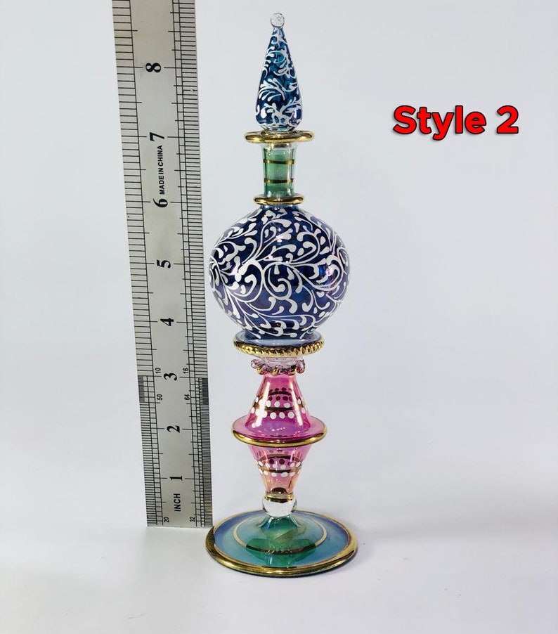 Luxury Egyptian Hand Blown Glass Large Perfume Bottles Etsy
