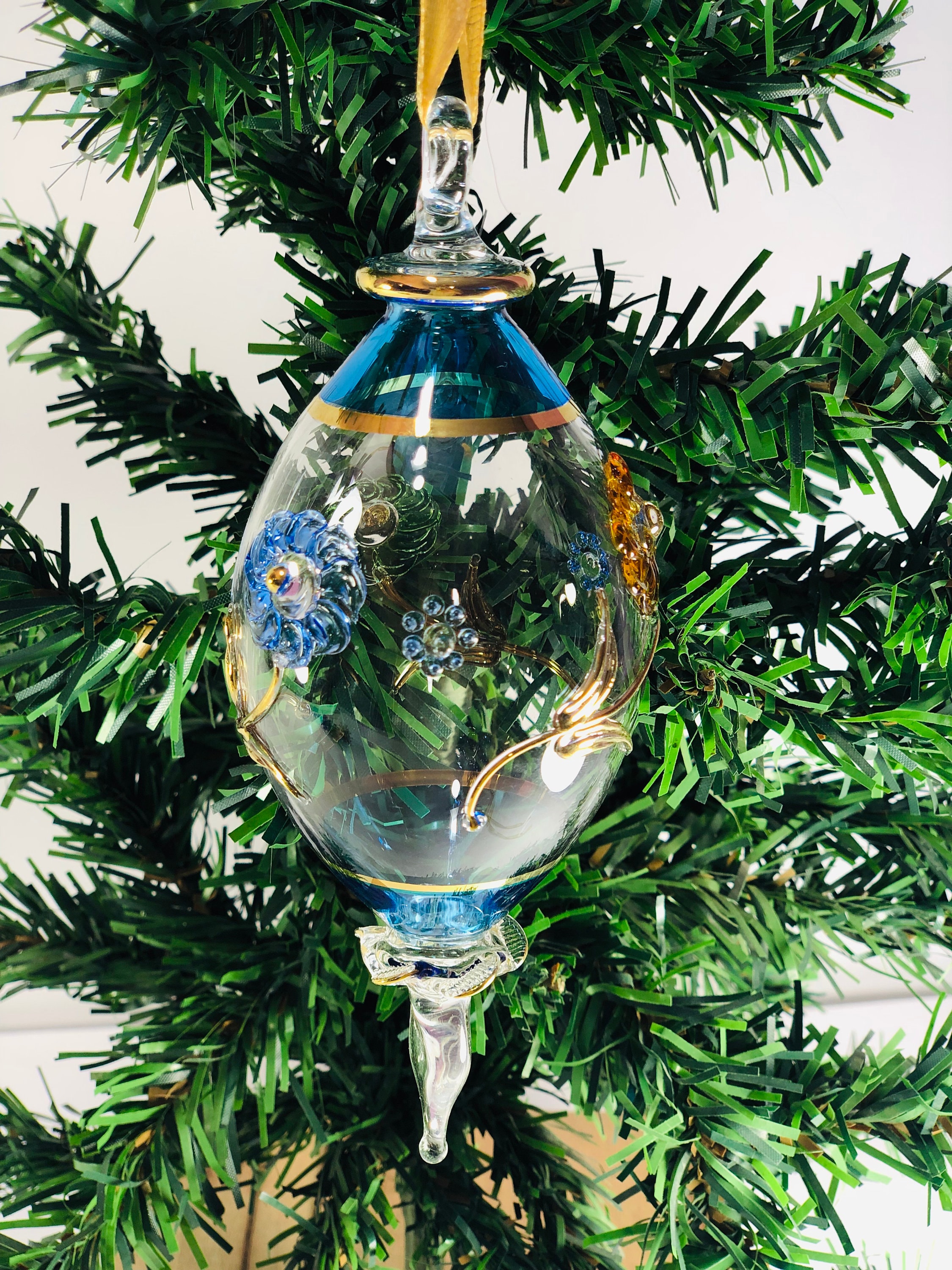 Egyptian Hand Blown Glass Ornaments Decorative by 14 Kart Gold Etsy UK