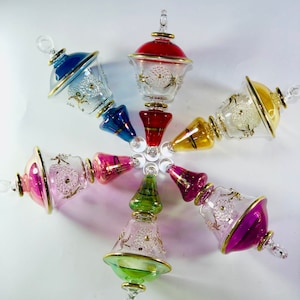Egyptian hand blown glass Christmas ornaments decorative by 14k gold Egyptian glass Egyptian ornaments mouth blown glass ornament