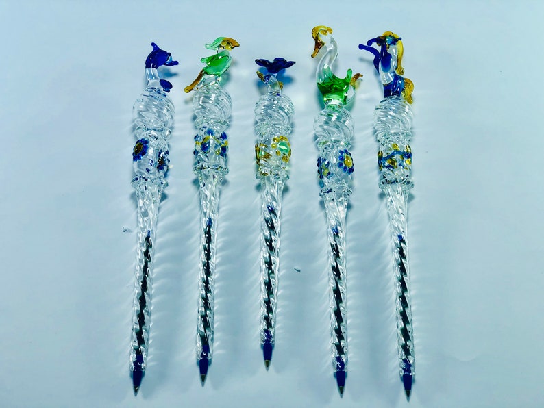 Egyptian Hand Blown Glass Pen Made of Crystal Pyrex Glass by Etsy
