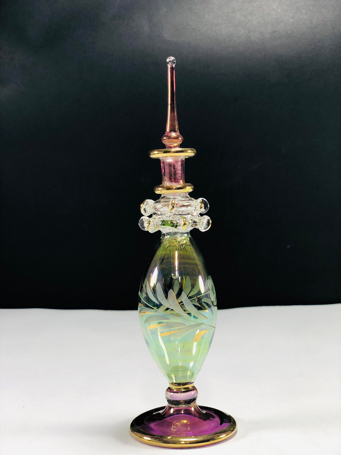 Egyptian Hand Blown Glass Perfume Bottles Decorative By 14k Etsy