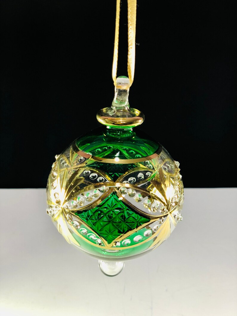 Egyptian Hand Blown Glass Christmas Ornaments Decorative by Etsy