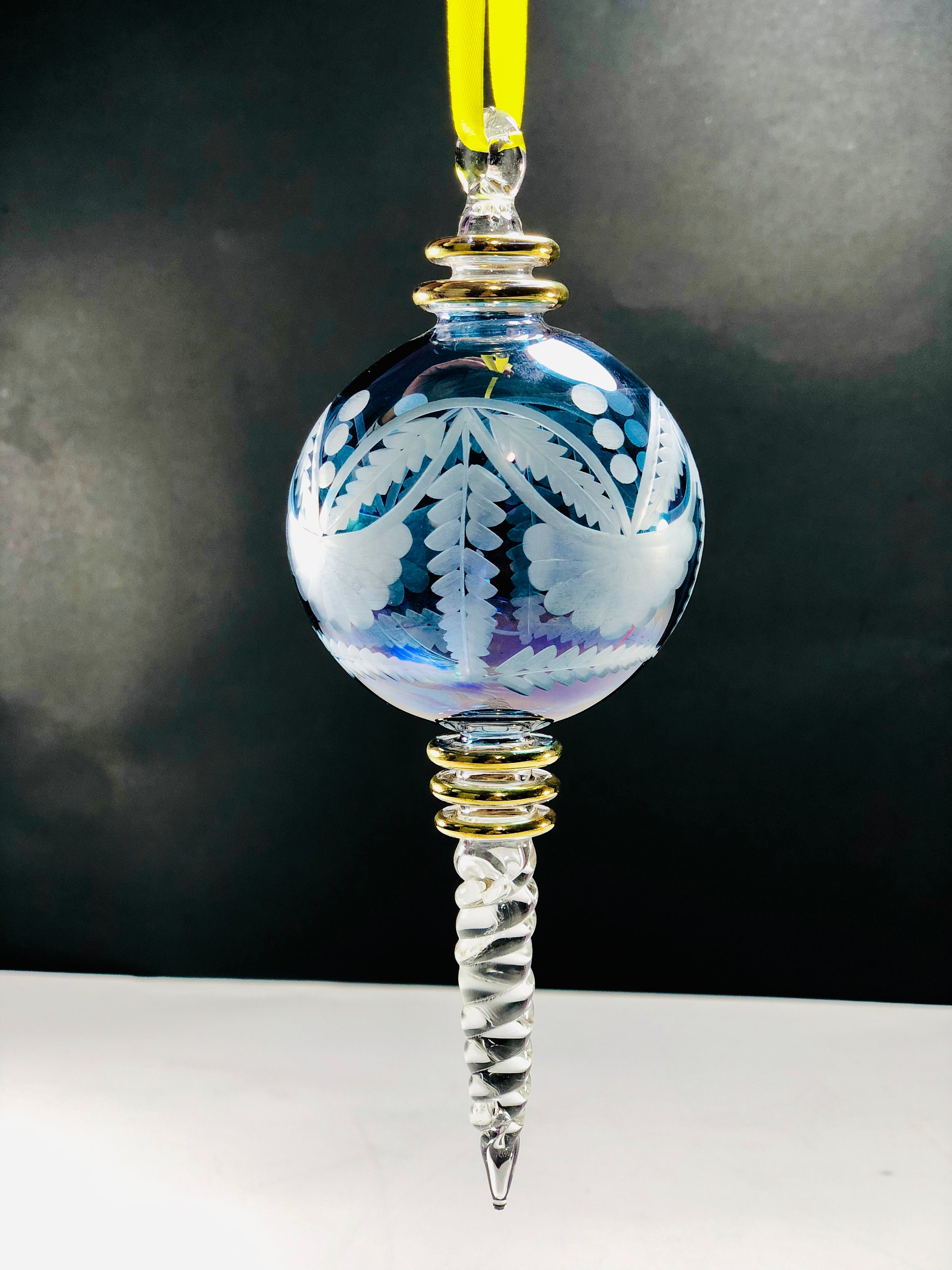 Egyptian Hand Blown Glass Christmas Ornament Decorative by 14k Etsy