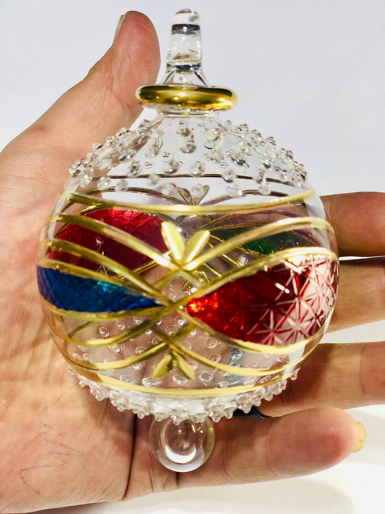 Egyptian Hand Blown Glass Christmas Ornaments Decorative by Etsy