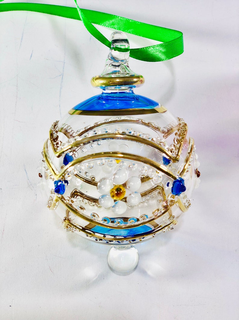 Egyptian Hand Blown Glass Christmas Ornaments Decorative by Etsy