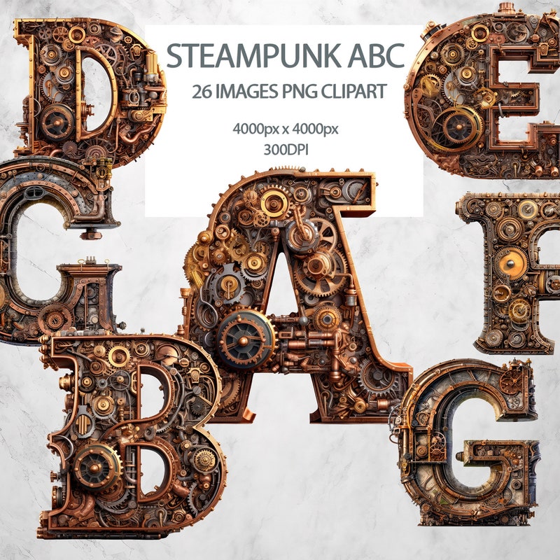 Steampunk Letters - Etsy