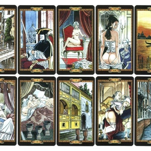 Baralho de tarô Casanova + Link para presente | 78 cartas Tarot Erótico Sexy | Baixe este deck instantaneamente e imprima-o em casa!