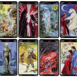 Digital Tarot + Gift link | 78 cards Manga Tarot deck | Printable | Download this deck instantly and print it at home!
