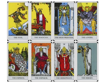 Tarot cyfrowy + link do prezentu | Talia tarota Ridera Waite'a, 78 kart | Do druku | Pobierz tę talię natychmiast i wydrukuj ją w domu!