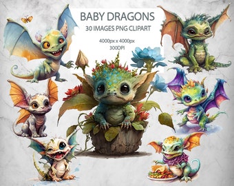 Png Clipart Cute Baby Dragons, Commercial use, Background Designs Junk Journaling