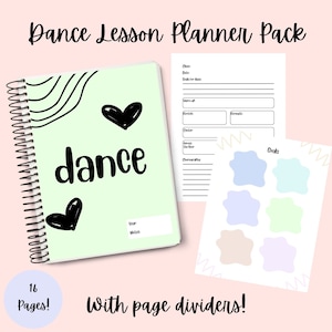 Dance Lesson Planner Pack