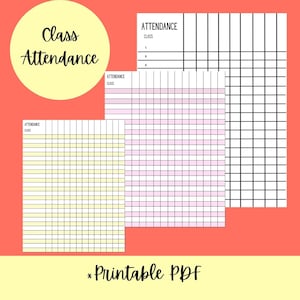 Classroom Attendance Printable - Etsy