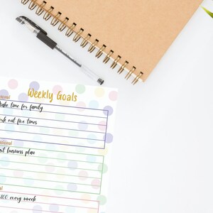 Polka Dot Weekly Planner/to Do Printable PDF - Etsy
