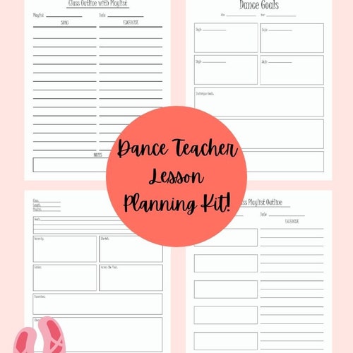 Dance Teacher Lesson Planning Pack Etsy