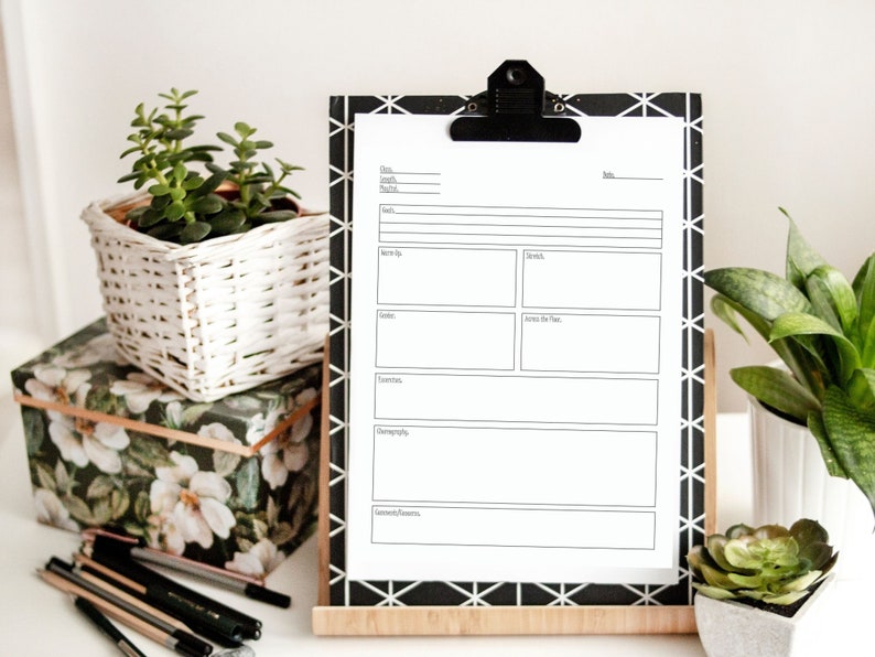 Dance Teacher Lesson Planning Pack Etsy