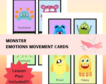 Cartas de Movimento Monster Emotion: Aprendizagem Sócio Emocional e Dança (Download Digital)