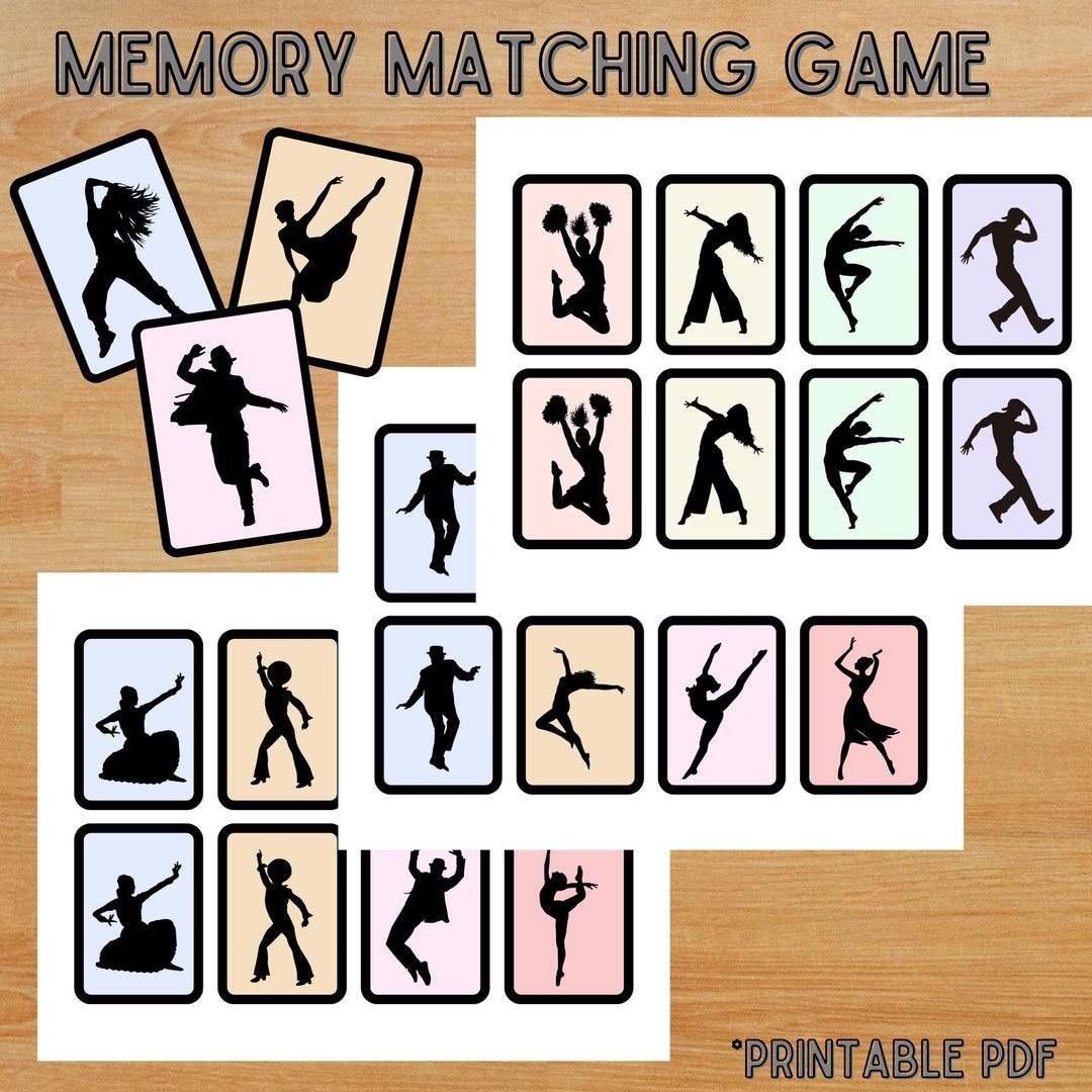 Dance Pose Memory Game: Printable Movement Activity for Kids (PDF) - Etsy