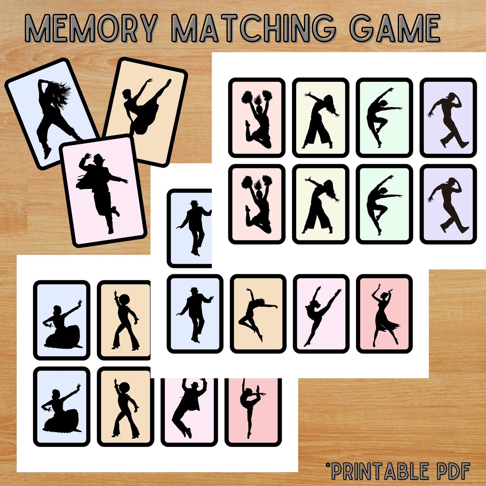 Dance Pose Memory Game: Printable Movement Activity for Kids (PDF) - Etsy
