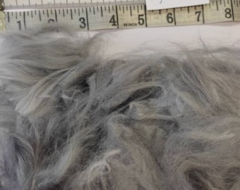 Angora Grey raw fiber wool rabbit  White - Excellent for Wet Felting, Felt decoration, Nuno Felting, Needle Felting or Spinning