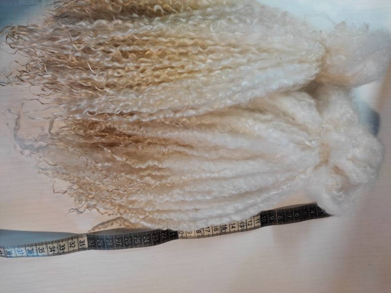 Wensleydale serrature in pile grezzo lana naturale lavato in pile WENSLEYDALE molto lungo/ teeswater/ serrature lucenti wensleydale immagine 1