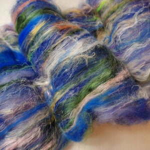 Fiber Art Batt, hilado de arte de fibra, lana de fieltro, art batt Iris