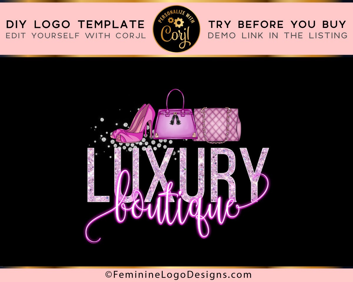 Fashion logo Boutique logo Clothing logo Store logo Bags | Etsy