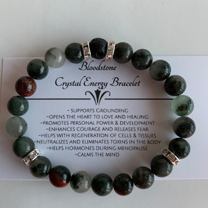 Bloodstone Genuine Crystal Energy Bracelet