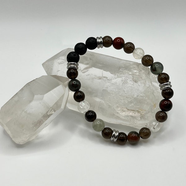 Men's Cancer Support Genuine Crystal Energy Bracelet