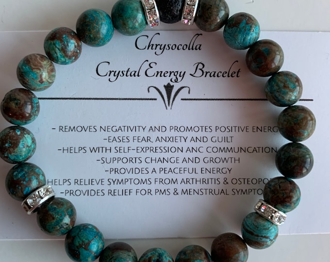 Chrysocolla Genuine Crystal Energy Bracelet