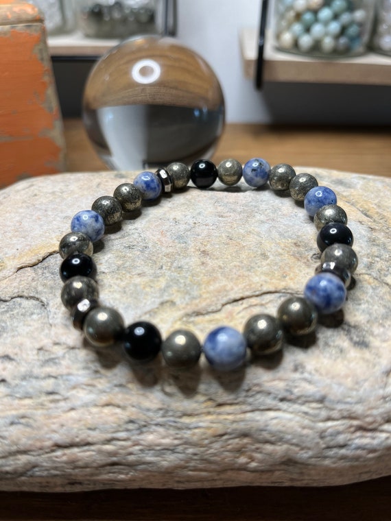 Anxiety Depression for Men Genuine Crystal Energy Bracelet