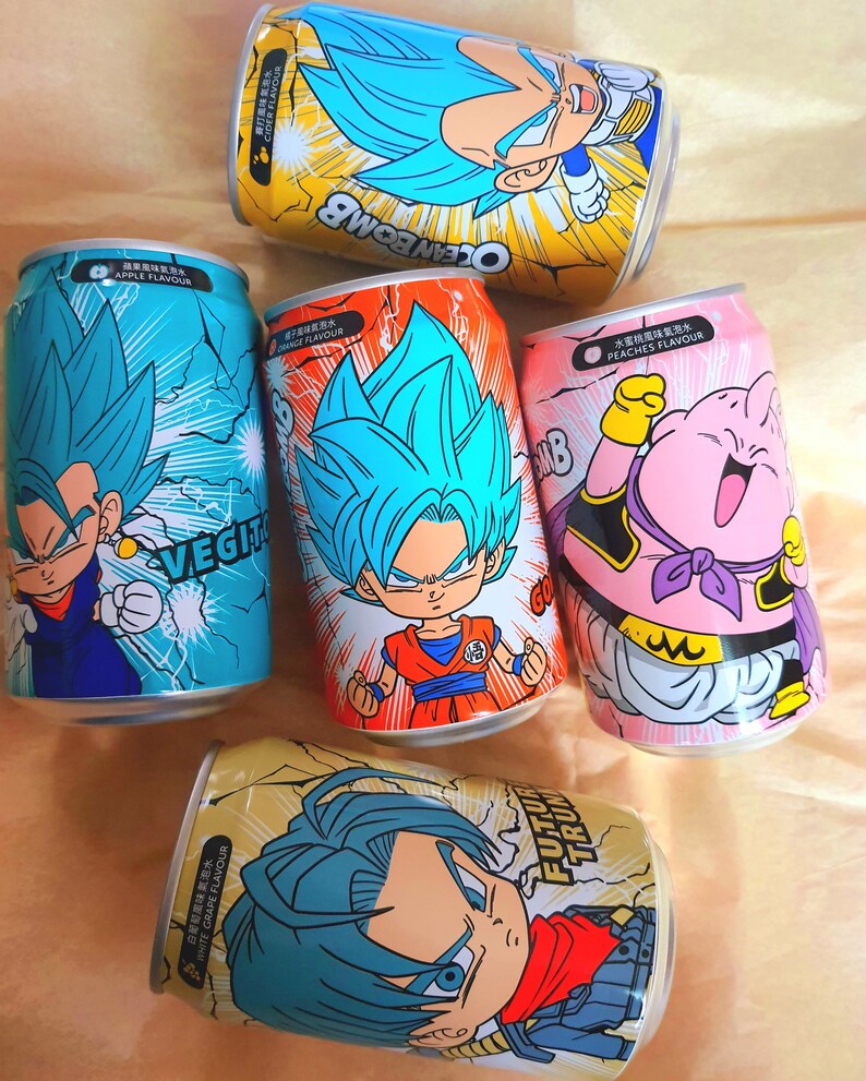 Dragon Ball Drinks Anime Soda Sparkling Water Sweet Flavors Etsy