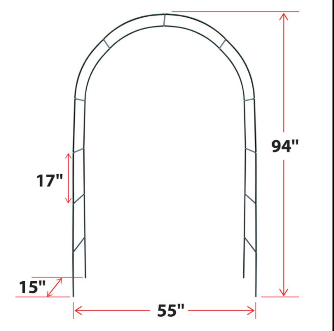 Steel Garden Arch 7.9ft High Garden Arbor for Light Weight | Etsy