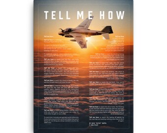 A-6 Intruder on Canvas, with Tell Me How ode to flight, ready for hanging. Vietnam Series.