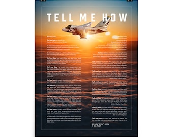S-3 Viking with the Tell Me How description of flight. This is a museum quality poster on ultra premium  luster photo paper.