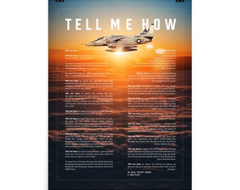 A-4E Skyhawk with the Tell Me How description of flight. This is a museum quality poster on ultra premium  luster photo paper.