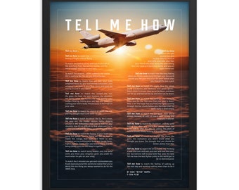 KC-10 , sunset. Framed and ready to hang with the Tell Me How description of military flight.
