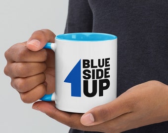 Blue Side Up Mug with Color Inside