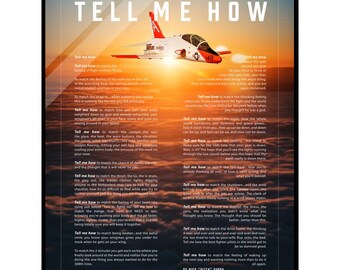 T-45A Goshawk Acrylic Print. This is a premium poster with the Tell Me How description of military flight .