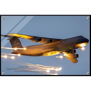 C-5 Galaxy &quot;Fred&quot; Pumps Flares on Our Acrylic Print