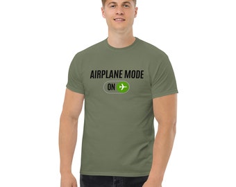 Men's classic tee with Airplane Mode ON