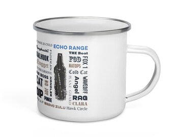 Naval Air Carrier Operations Language Enamel Mug