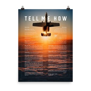 A-10 Warthog Poster With Tell Me How verses