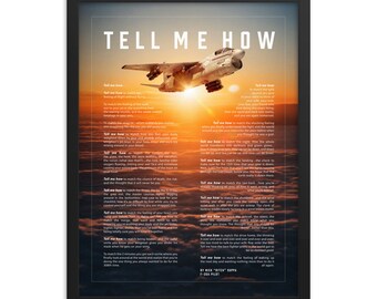 A-7E Corsair framed, with Tell Me How description of military flight.