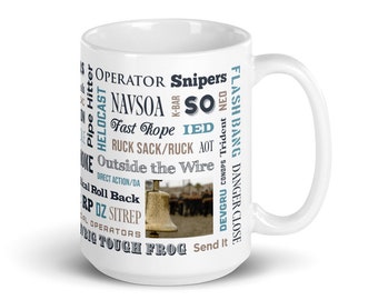 Say Again Mug With SEAL Lingo